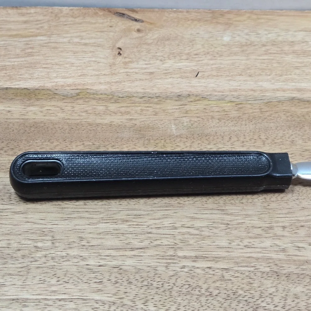Vintage EKCO USA Stainless Steel 2 Prong Meat Serving Carving Fork Black Handle